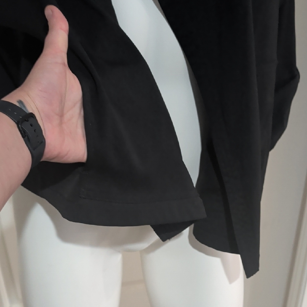 MAX STUDIO Black Open Drape Lapel Blazer Jacket XL - Picture 7 of 9